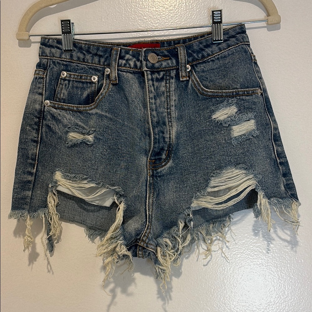 Vintage Distressed Denim Shorts